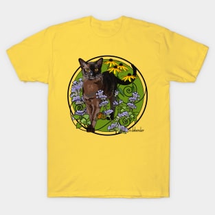 Burmese Cat with Rudbeckia T-Shirt